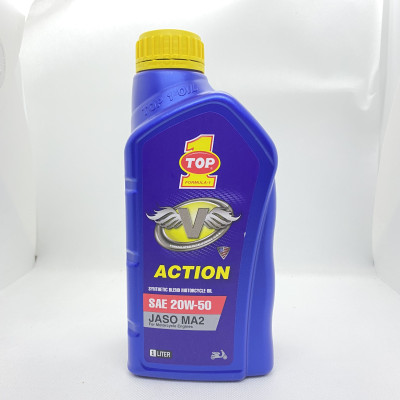 [Mẫu Mới] Nhớt xe số cao cấp Top 1 SUPER V 20W50 1L, bao bì mới dạng chai