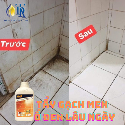 Combo Tẩy Bồn Cầu Bị Ố Vàng,Tẩy Gạch Men,Tẩy Xi Măng S90+Tẩy Cặn Canxi Nhà Tắm,Tẩy Vách Kính Vòi Sen Inox,Tẩy Ố Vàng Nhà Vệ Sinh 4G Dr.C