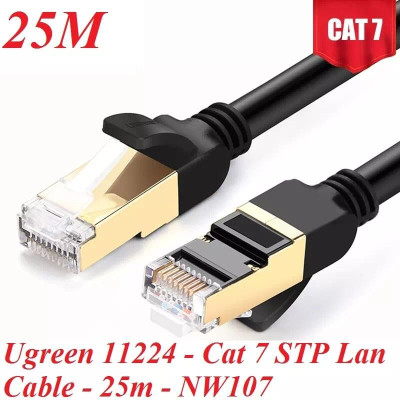 Ugreen UG11224NW107TK 25M màu Đen Cáp mạng LAN CAT7 STP chống nhiễu - HÀNG CHÍNH HÃNG