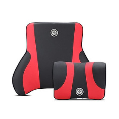 Bộ Gối Tựa Đầu, Lưng Ô Tô 100% Cao Su Non Đặc Biệt Bọc Da Cao Cấp XG-NNSM01