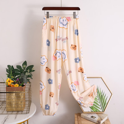 Quần dài nữ bo gấu chất liệu vải lanh thoải mái, thoáng mát, nhiều họa tiết, freesize từ 45 đến 75 kg