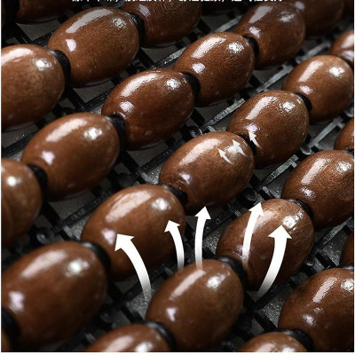 TỰA LƯNG LÓT GHẾ Ô TÔ, XE HƠI HẠT GỖ CHỐNG NÓNG, TRƯỢT VÀ MASSAGE CAO CẤP.