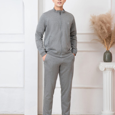 Bộ nỉ kéo khóa ALIGRO màu ghi nhạt BN.21