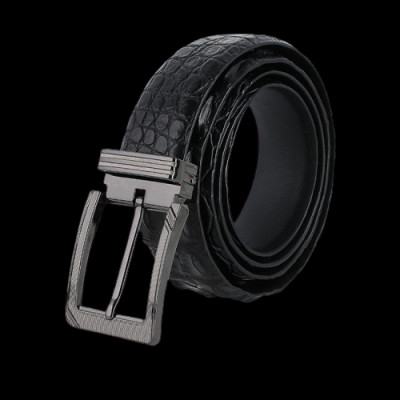 HC4733-34-35-37 - Thắt lưng nam da cá sấu Huy Hoàng gai đuôi 3,5P đầu kim màu đen, nâu đất, nâu đỏ, vàng bò