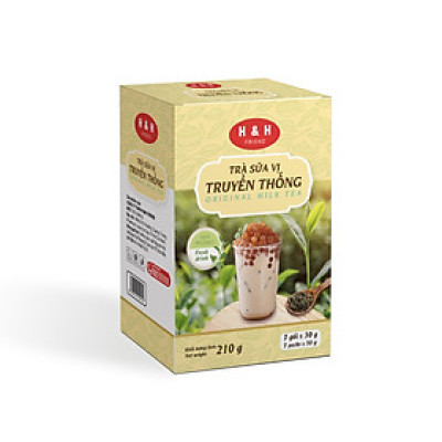 Trà sữa vị truyền thống H&H Friend hộp giấy 210g