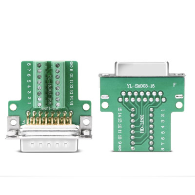 Đầu bấm cổng DB15 đực male bắt vít kèm vỏ ốp nhựa chân đồng HD-LINK YL-SCD-15M. HÀNG CHÍNH HÃNG