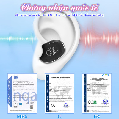 Máy trợ thính không dây Funmic EN-IA006A Có hộp sạc hiện đại