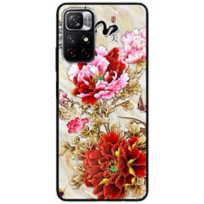 Ốp lưng dành cho Xiaomi Redmi Note 11 5G - Redmi Note 11T - Redmi Note 11S - Mẫu Đơn Đỏ Hồng