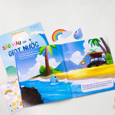 Cuốn Sắc Màu Của Giọt Nước (Chủ đề Thế giới quanh em) - Sách Truyện Cho Bé Khám Phá Khoa Học Và Giúp Con Tự Tin Hơn (Tặng Kèm Sticker - Dành Cho Bé 1-3 4-6 Tuổi)