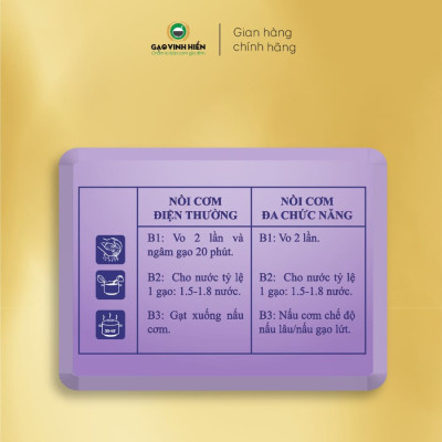 Gạo Lứt Tím Vinh Hiển 1KG - Siêu dẻo, dinh dưỡng