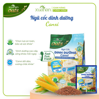 Combo 11 Túi Ngũ Cốc Dinh Dưỡng Canxi Xuân An [ít đường] 400G {25g*16 gói}