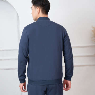 Bộ nỉ nam kéo khóa ALIGRO màu navy BN.19