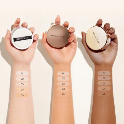 Phấn phủ kiềm dầu PERFECT DIARY chống thấm nước kiểm soát dầu lên đến 12h với 3 màu tùy chọn 7g