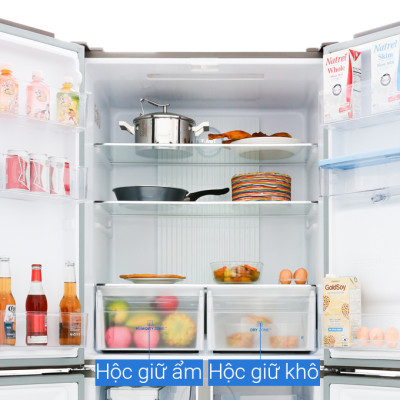 Tủ Lạnh AQUA Inverter 456 Lít AQR-IGW525EM GB - HÀNG CHÍNH HÃNG