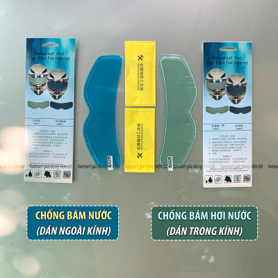 Miếng Dán Chống Nước Mũ Bảo Hiểm Hamart Decal Dán Kính Nón Bảo Hiểm Trùm Đầu Biker Motor Chống Bám Nước