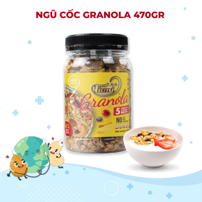 HẠT DINH DƯỠNG NGŨ CỐC GRANOLA FAMINUTS - Hũ Nhựa 470g - Ngũ Cốc Giảm Cân