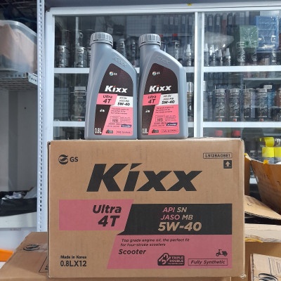 Dầu Nhớt Kixx Ultra Scooter SN/MB 5W40 0.8 Lít , Fully Synthetic - Hàng Chính Hãng