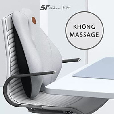 Gối Tựa Lưng Tích Hợp Massage, Đệm Lưng Chống Gù, Giảm Đau Cột Sống Dùng Cho Văn Phòng ô tô - Sairui