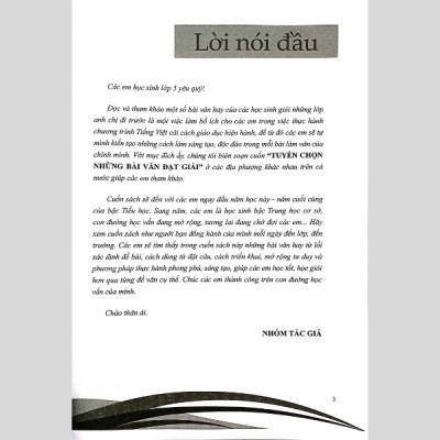 Tuyển Chọn Những Bài Văn Đạt Giải Lớp 5 (Theo Chương Trình GDPT Mới)