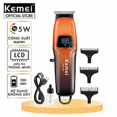 Tông đơ chấn viền Kemei KM-263 công suất mạnh 5W màn hình LCD tiện lợi có thể cạo đầu, khắc tóc tattoo, tạo kiểu- Chính hãng