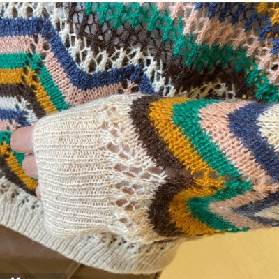 Áo len nữ , áo len form rộng hoạ tiết xinh xắn mẫu mới thu đông Al09