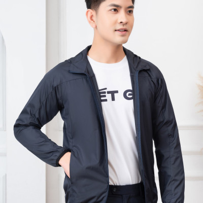 Áo khoác gió 1 lớp ALIGRO màu navy AK1G.3