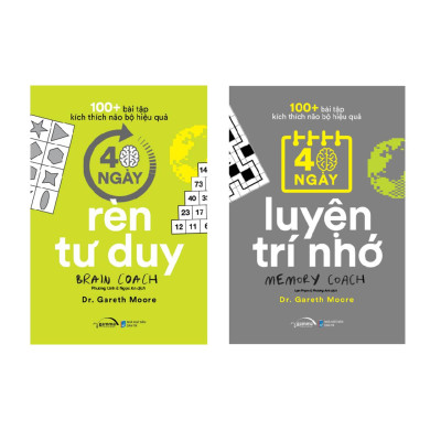 Combo 100+ Bài Tập Kích Thích Não Bộ Hiệu Quả : 40 Ngày Luyện Trí Nhớ + 40 Ngày Rèn Tư Duy