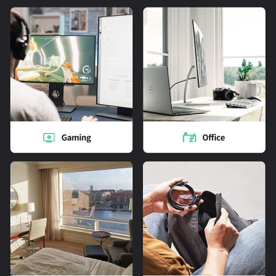 Ugreen UG10983NW134TK 5M CAT8 U-FTP 2000Mhz 30AWG cáp mạng màu đen - HÀNG CHÍNH HÃNG