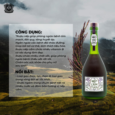 Nếp cẩm tươi Mohodo hương vị đặc biệt, thơm nồng nàn vị nếp cẩm tươi - 360ml