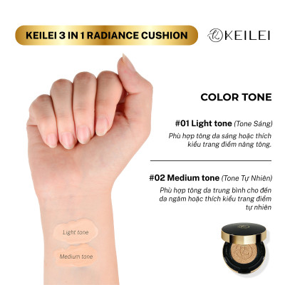 Phấn nước đa năng 3 trong 1  KEILEI -  3 in 1 Radiance Cushion  KEILEI