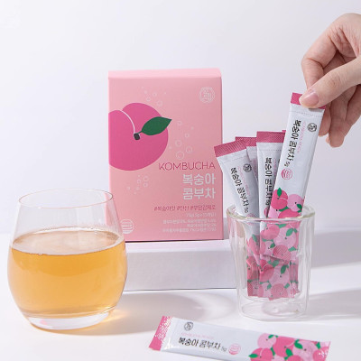 Trà Kombucha Detox Healslab Vị Đào Thơm Mát Giải Nhiệt Nhập Khẩu Hàn Quốc