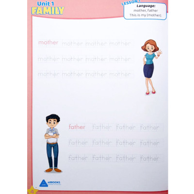 Luyện Viết Và Học Từ Vựng Tiếng Anh Lớp 1 - Notebook ( Tặng Kèm Bút Chì + Gôm + Chuốt )