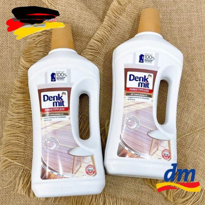 Nước lau sàn gỗ Denkmit Đức 1 lít sạch bóng, Đuổi côn trùng, Bảo vệ sàn gỗ bền đẹp
