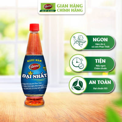 Combo 2 chai Nước Mắm Barona Đại Nhất 12 độ đạm 750ml tặng 1 gói đường Biên Hòa 500gr