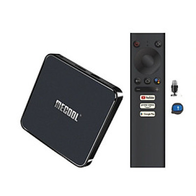 ANDROID TV BOX MECOOL KM1 RAM 4G BẢN QUYỀN GOOGLE, ĐIỀU KHIỂN GIỌNG NÓI  KM1 ANDROID TV 9  - Hàng Nhập Khẩu
