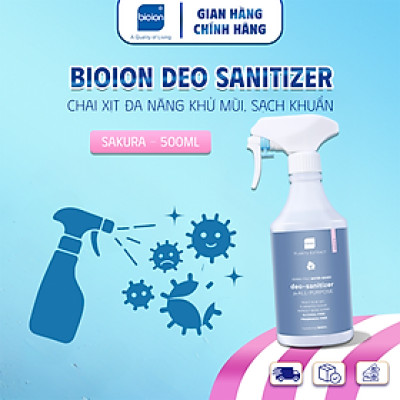 Chai xịt đa năng khử mùi sạch khuẩn Bioion Deo Sanitizer 500ml - Dành cho gia đình và văn phòng