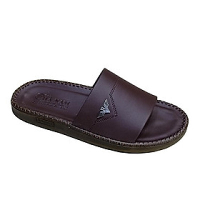 Dép Nam Da Bò HA NAM Đế Siêu Nhẹ Khâu Chỉ Toàn Bộ DNA22031