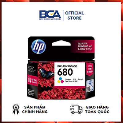 Mực in HP 680 Tri-color Original Ink Advantage Cartridge (F6V26AA) - Hàng chính hãng