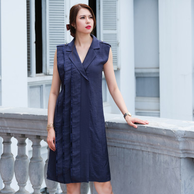 Đầm Suông Đầm Kiểu Đẹp Thời trang thiết kế Hity DRE127 (Xanh Cổ Điển)