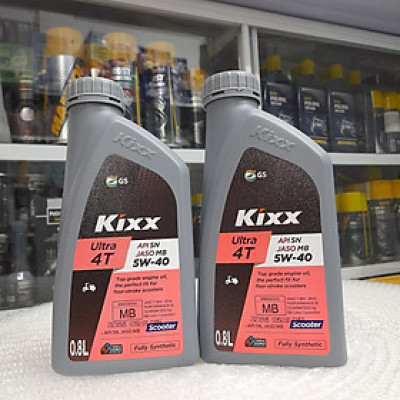 Dầu Nhớt Kixx Ultra Scooter SN/MB 5W40 0.8 Lít , Fully Synthetic - Hàng Chính Hãng