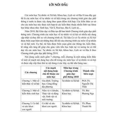 Giáo trình Cơ sở tự nhiên và xã hội (Hệ thống kiến thức bổ trợ dạy học các môn học: Tự nhiên và Xã hội, Khoa học, Lịch sử và Địa lí ở Tiểu học)