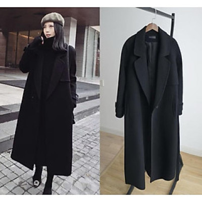 Áo mangto dạ cashmere cao cấp phong cách Hàn Quốc