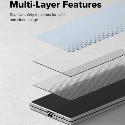 Bộ 2 Miếng Dán cường lực kèm khung dán Samsung Galaxy Z Fold 7 Kai.N RINGKE Cover Display Tempered Glass Màn hình ngoài_ Hàng chính hãng