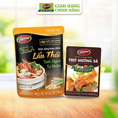 Combo 1 Nước Dùng Hoàn Chỉnh Lẩu Thái & 1 Xốt Barona Thịt Nướng Sả