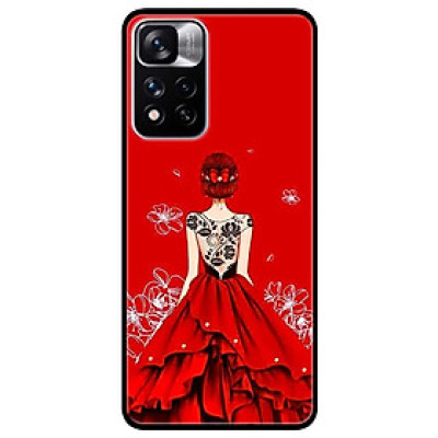 Ốp lưng dành cho Xiaomi Redmi Note 11 Pro 5G ( Bản Nội Địa ) - Cô gái đầm đỏ