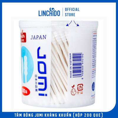 Tăm Bông JOMI Kháng Khuẩn (Hộp 200 que)
