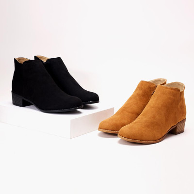 Giày boots nữ da lộn 4P PABNO PN11032