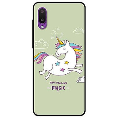 Ốp lưng dành cho Samsung A02 - A02s - A7 2018 mẫu Ngựa Nền Xanh Magic
