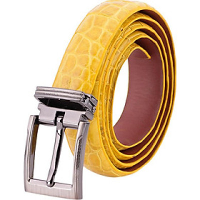 Thắt Lưng Nữ Da Cá Sấu Huy Hoàng HT5210 - Vàng Nghệ