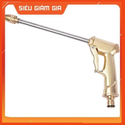 Bộ dây vòi xịt nước rửa xe, tưới cây . tăng áp 3 lần, loại 7m, 10m 206701-3 đầu đồng, cút,nối vàng+ tặng mở chai
